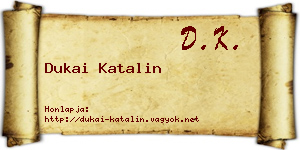 Dukai Katalin névjegykártya