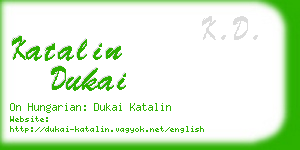 katalin dukai business card